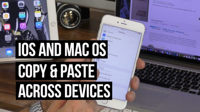 apple cut and paste between devices