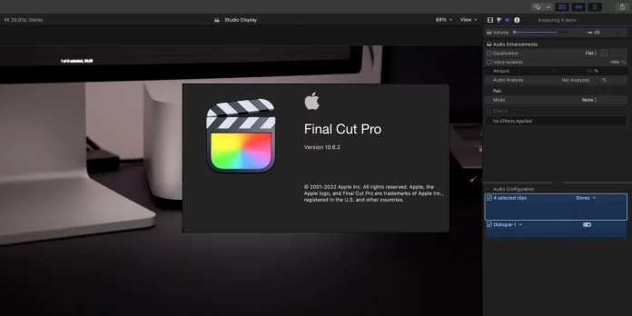 Final Cut Pro video editing