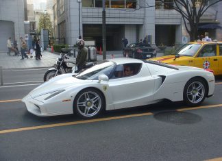 white Ferrari Enzo