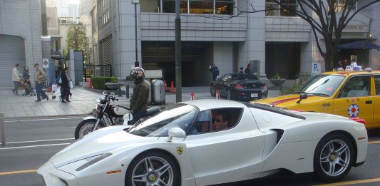 white Ferrari Enzo