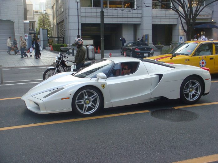 white Ferrari Enzo